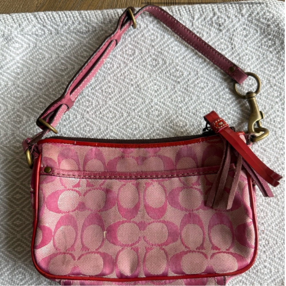 Coach Pink Metallica Y2K Demi Shoulder Purse